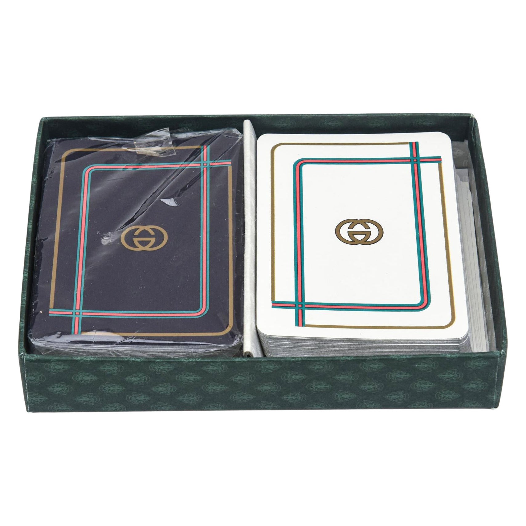 Gucci - Accessoire de bureau ou jeu de cartes à jouer vintage à deux niveaux