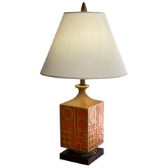 Vintage Mid-Century Modern Geometric Table Lamp by Westwood Studios