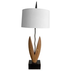 Yasha Heifetz Cerused Oak Tulip Table Lamp