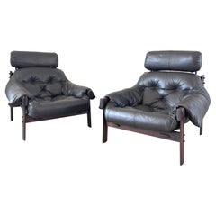 Percival Lafer Leather Lounge Chairs