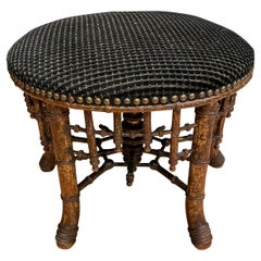 Aesthetics Movement Used Faux Bamboo Stool