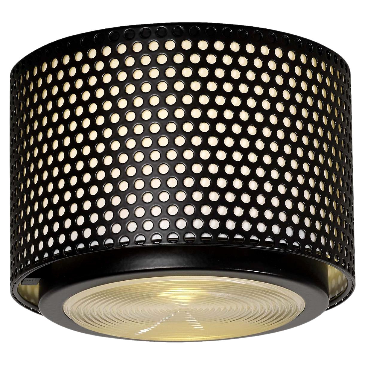 Small Pierre Guariche 'G13' Wall or Ceiling Light for Sammode Studio in Black For Sale