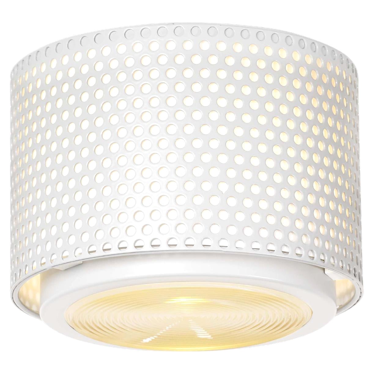 Small Pierre Guariche 'G13' Wall or Ceiling Light for Sammode Studio in White For Sale