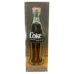 Pop Art "Coca Cola"/ Coke Bottle in Lucite Sculpture / Paperweight