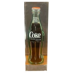 Vintage Pop Art "Coca Cola"/ Coke Bottle in Lucite Sculpture / Paperweight 