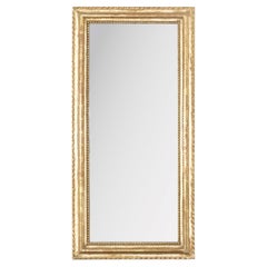 Miroir d'époque Louis Philippe du 19ème siècle peint et partiellement doré