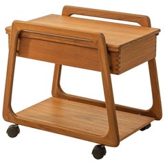 Serving Trolley from the 1960s Manufactured by Sika Møbler, Made in Denmark
