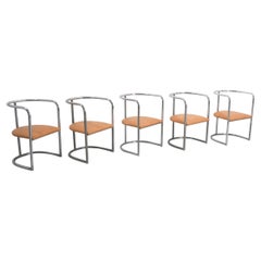 Set of 5 Tubular Dining Chairs attrb. Djo Bourgeois, France, c.1930