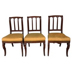 Set of Three 19th Century Restoration Chairs Stamped Jeanselme