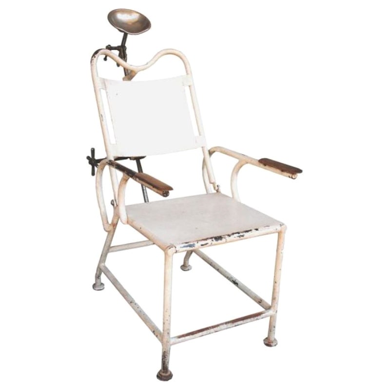 Fully Adjustable 1930s Dentist Chair For Sale