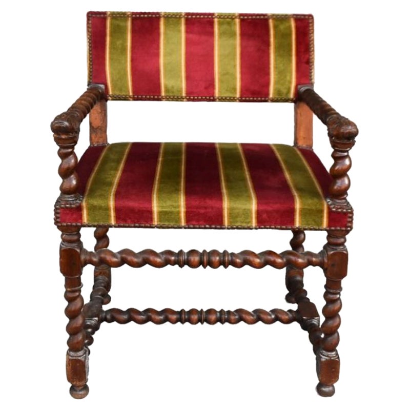 Armchair with Arms of the Seventeenth Period For Sale