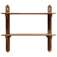 Vintage Wooden Wall Cabinet Shelf Unit Modernist Style, circa 1940