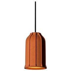 Contemporary Pendant Lamp 'U' in Terracotta, Orange