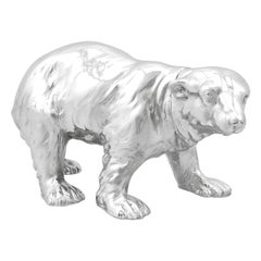 Antique German Silver Bear Sugar Box