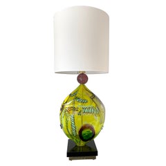 Large Contemporary Murano Glass Bottle Lamp, Italy