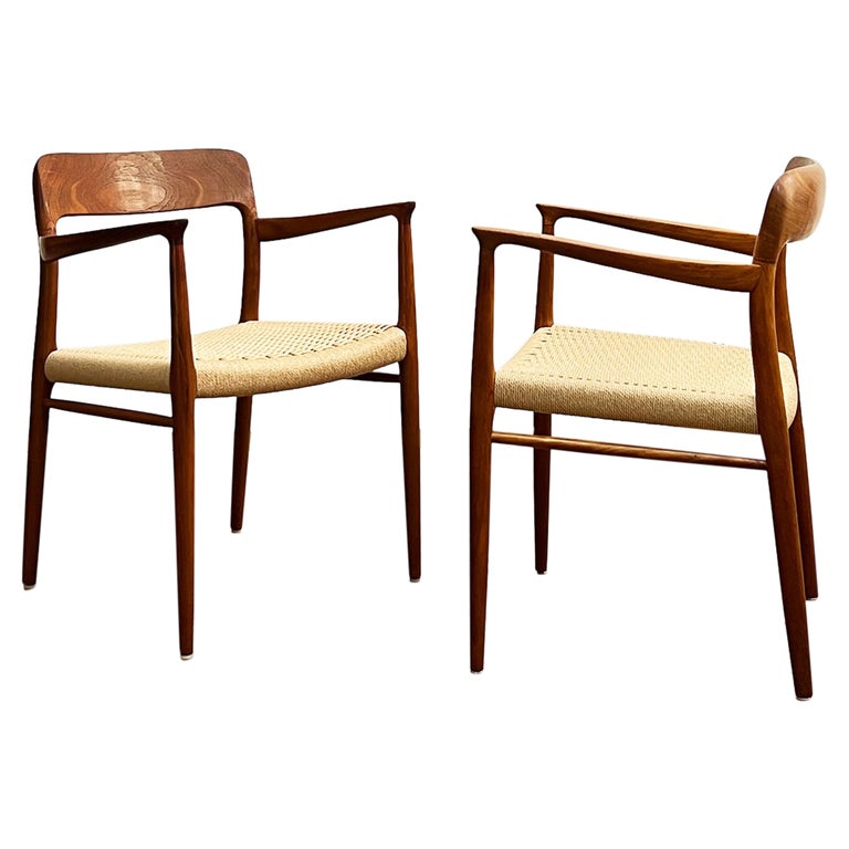 Pair of Mid-Century Teak Dining Chairs #56 by Niels O. Møller for J. L. Moller