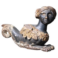 18th Century Gilt & Ebonised Mythical Beast Sphinx Regency French Empire