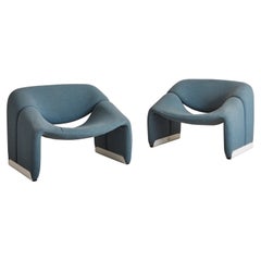 Pair of Groovy Lounge Chairs by Pierre Paulin for Artifort, France, 1960s