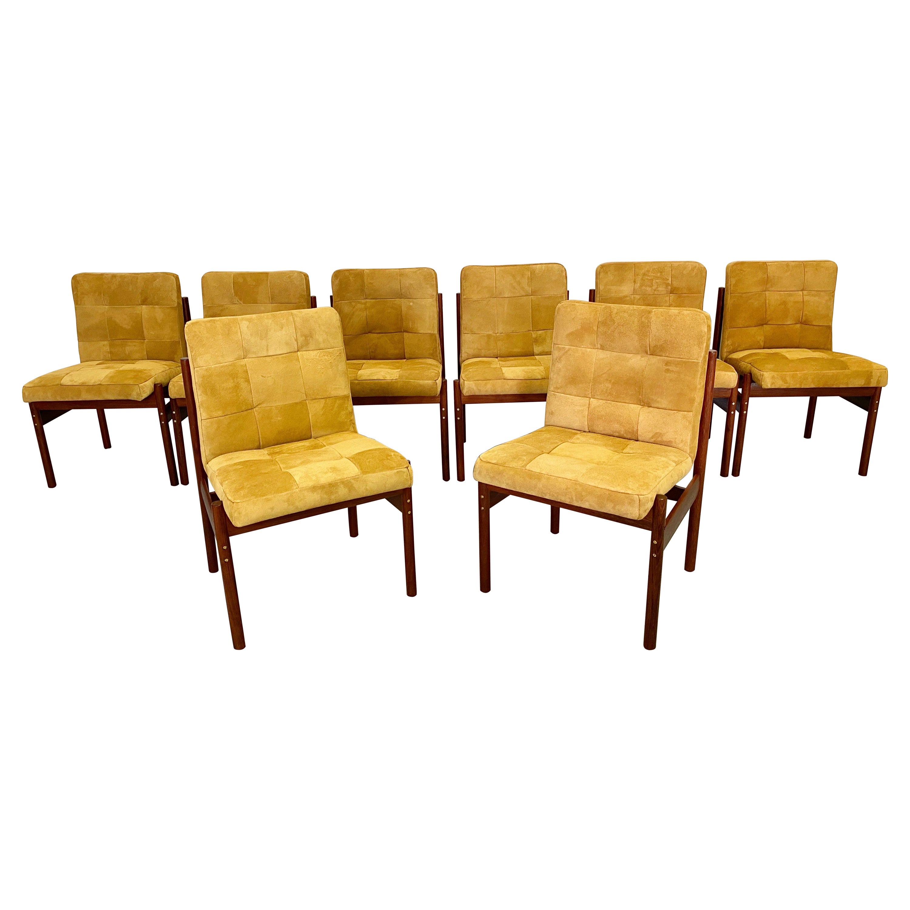 Brazilian Modern Jacaranda Dining Chairs, Set of 8