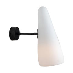 Opaline Glass Cone Sconce, Made in Italy