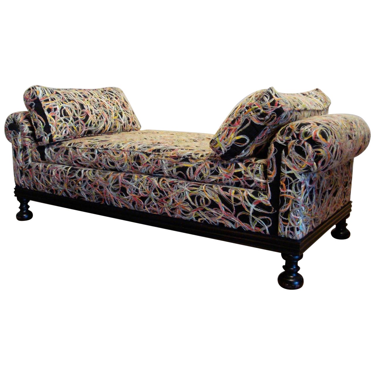 Very unusual 19th Century French Reupholstered Daybed Sofa