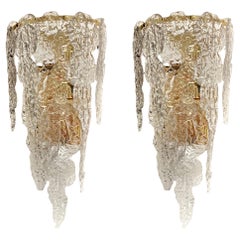 Carlo Nason wall lighting by Mazzega murano glass