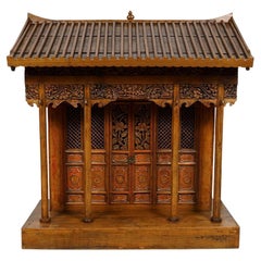 19th Century Antique Chinese Wooden Carved Altar/Buddha House/Shrine