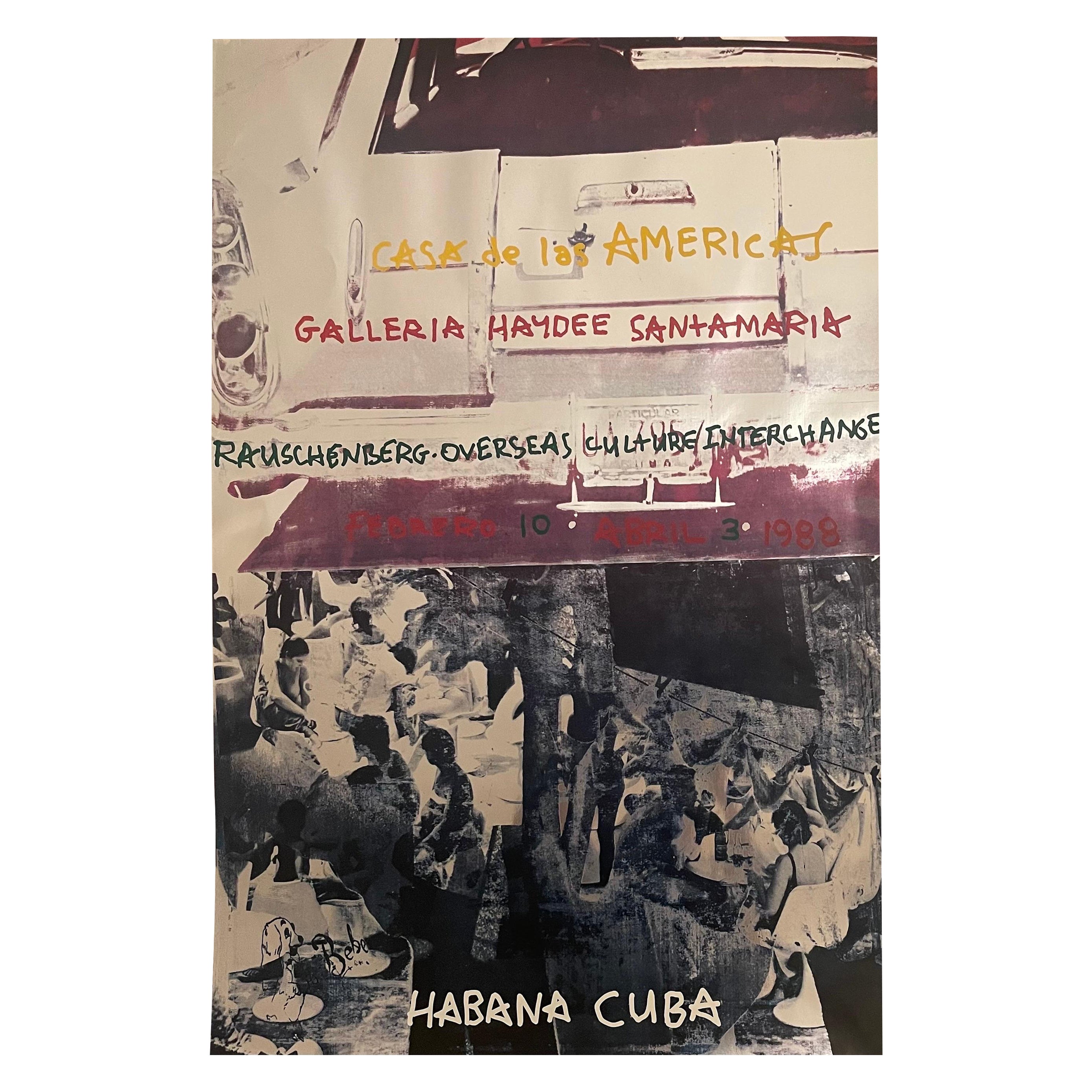 Poster for Roci Cuba, Casa De Las Americas by Robert Rauschenberg, 1988