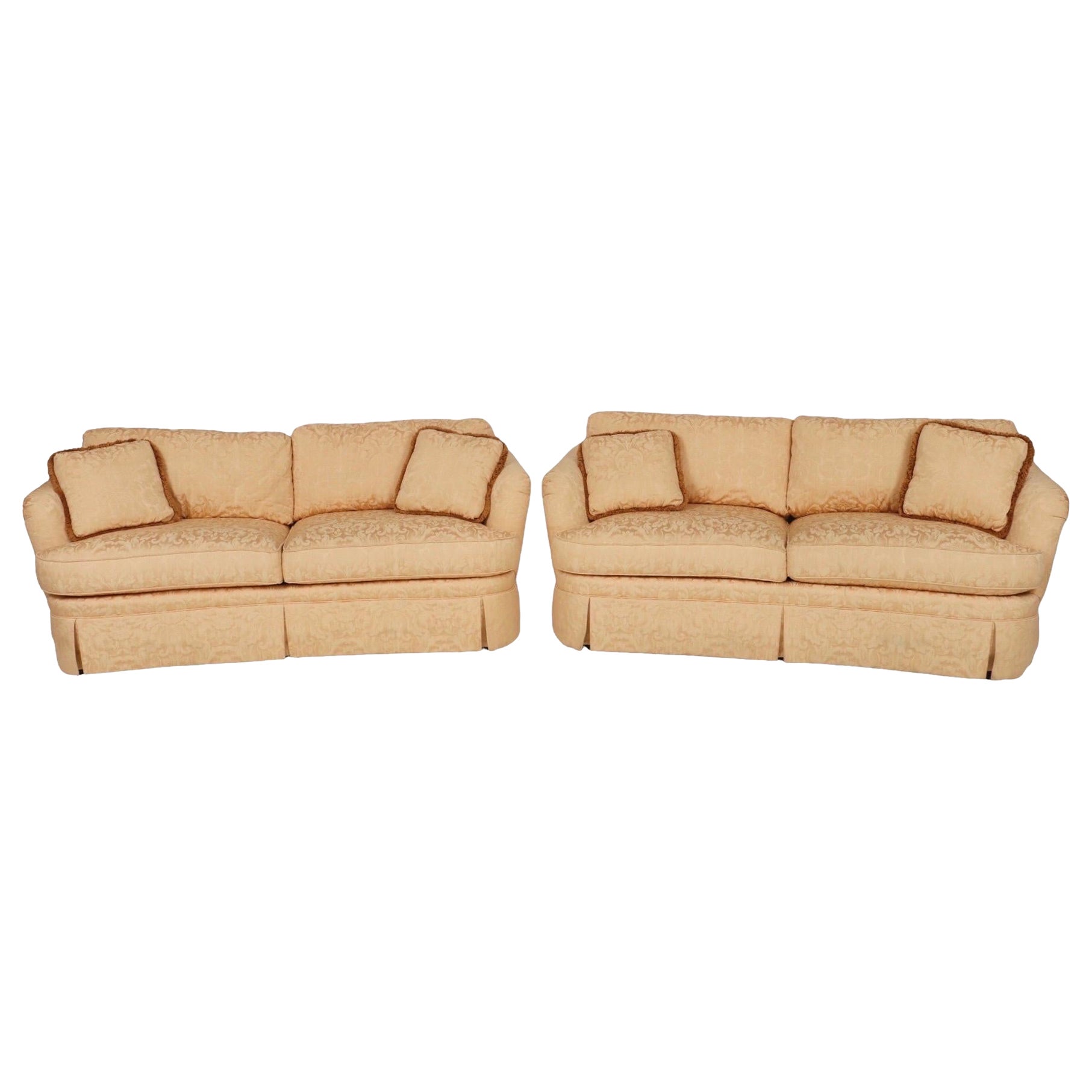 Thomasvillle Saddle Arm Sofas, a Pair