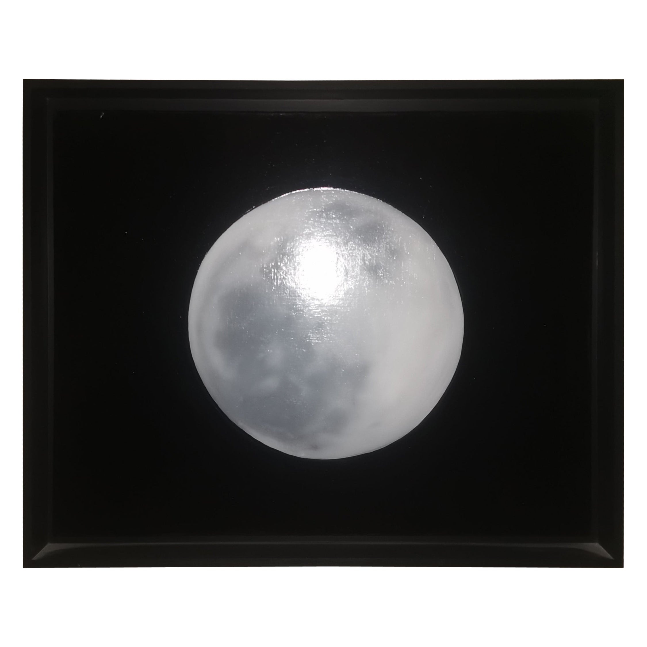 Full Moon Oil Painting Black and White, David Cox  For Sale