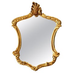French Rococo Style Giltwood Wall Mirror, 20th C