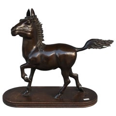 Antique Animal Bronze with Asian Horse, circa 1900