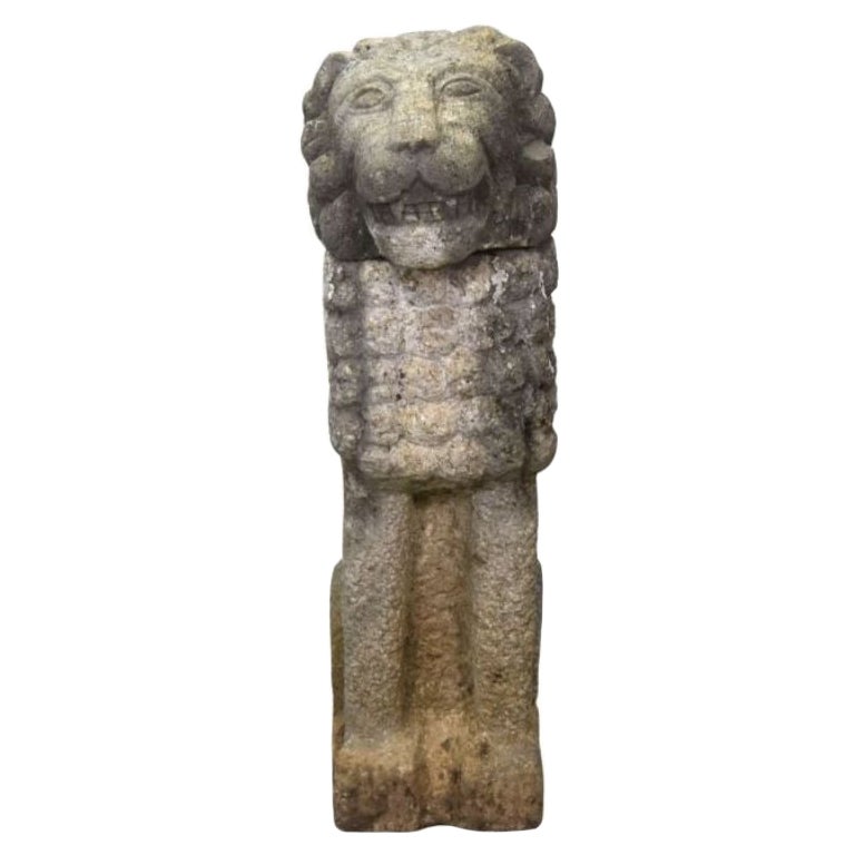Ancient Stone Lion Statue