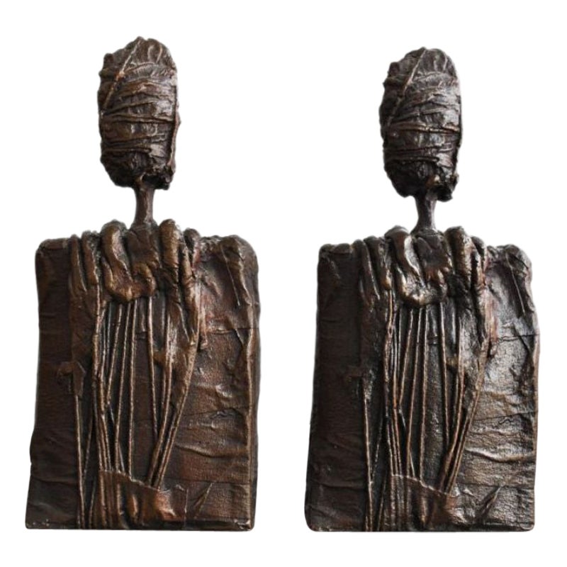 Paire de bronzes anthropomorphes par Sbastiano Fini