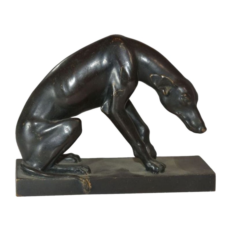 Hunting Dog Resting 19th Century Barbedienne For Sale