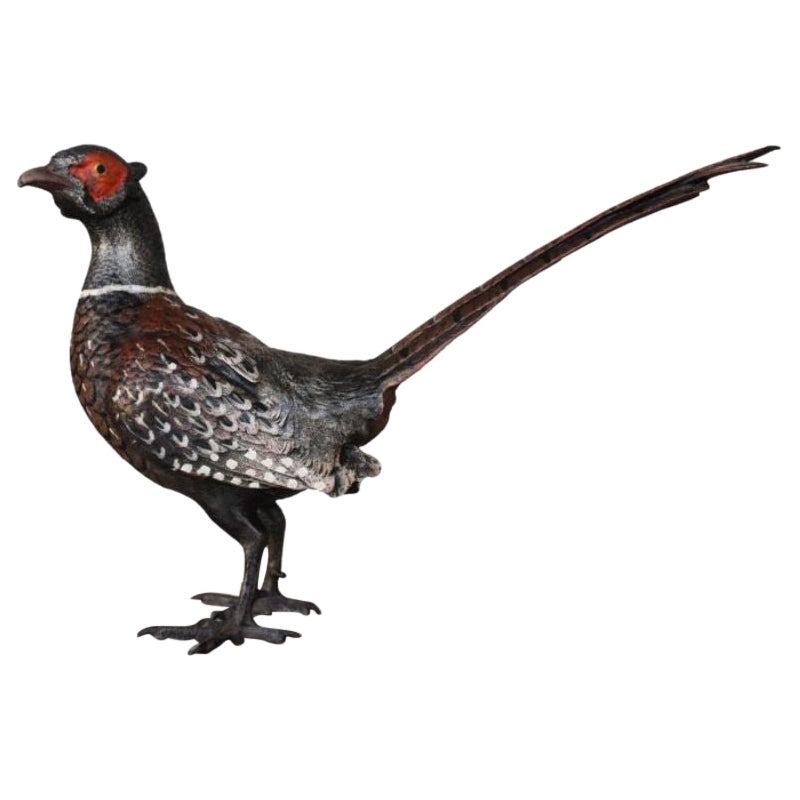Viennese Bronze with Pheasant For Sale