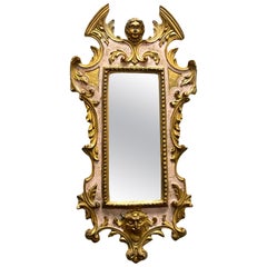 Beautiful Stunning Ornate Tole Toleware Gilded Frame Mirror, Italy Antique 1900s