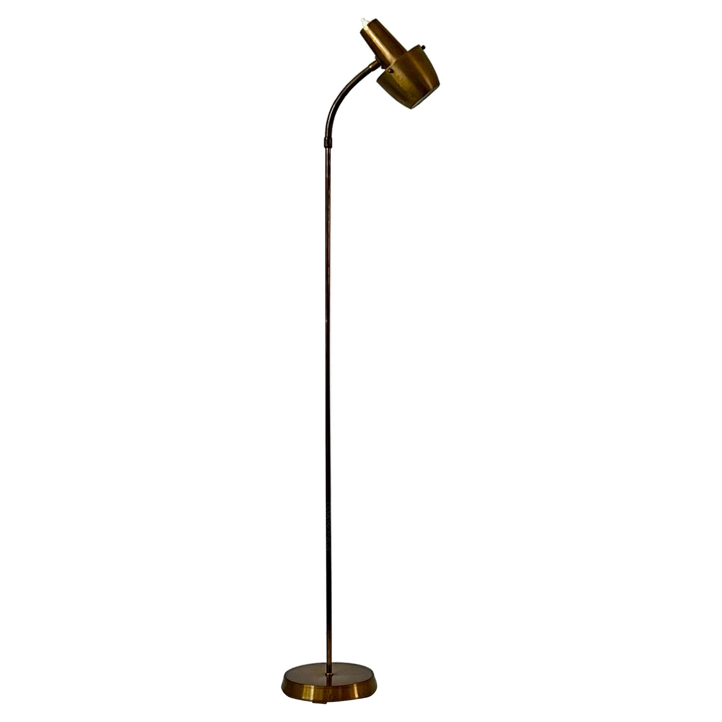 Brass Floor Lamp, Sweden For Sale