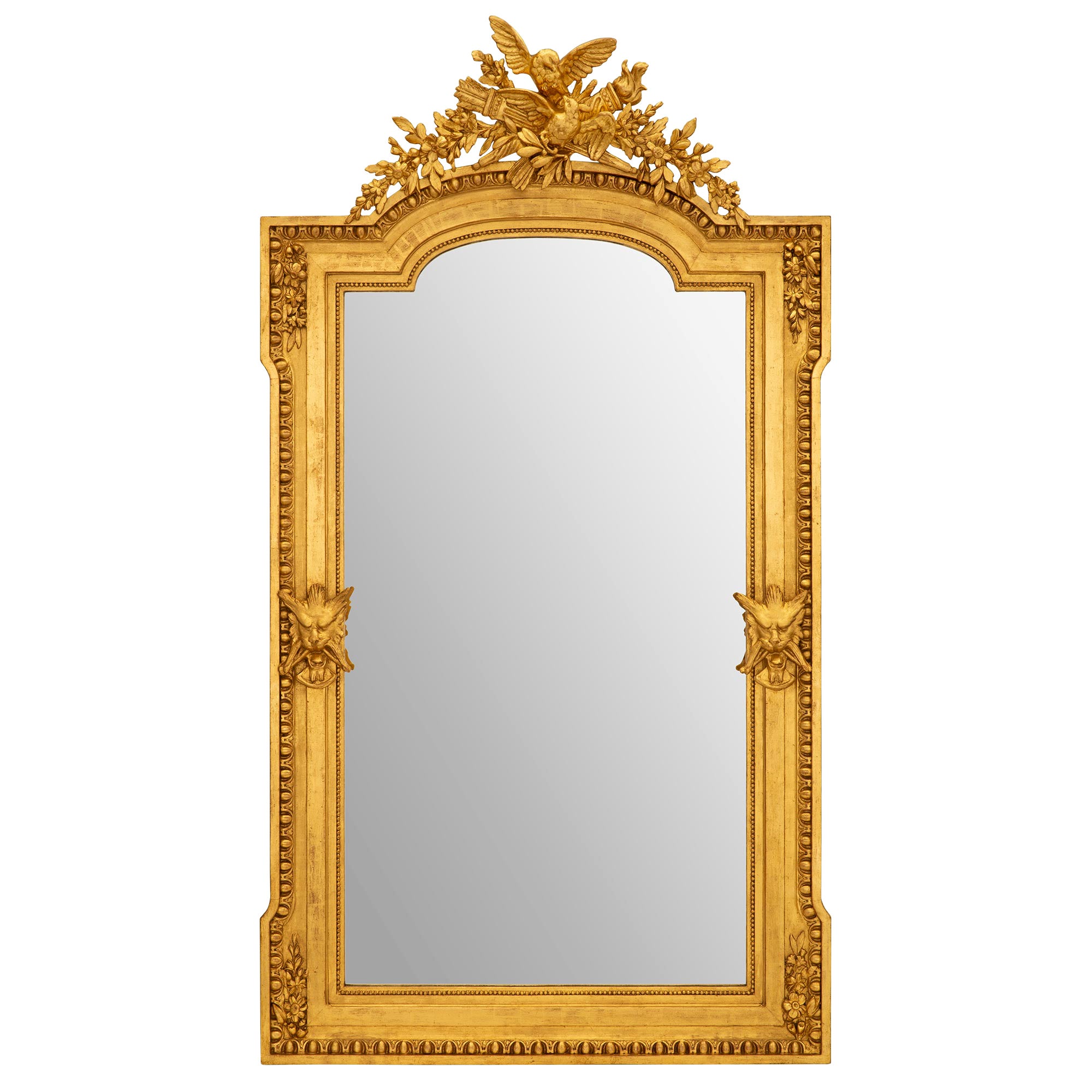 French 19th Century Louis XVI St. Giltwood Mirror