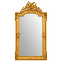 Antique French 19th Century Louis XVI St. Giltwood Mirror
