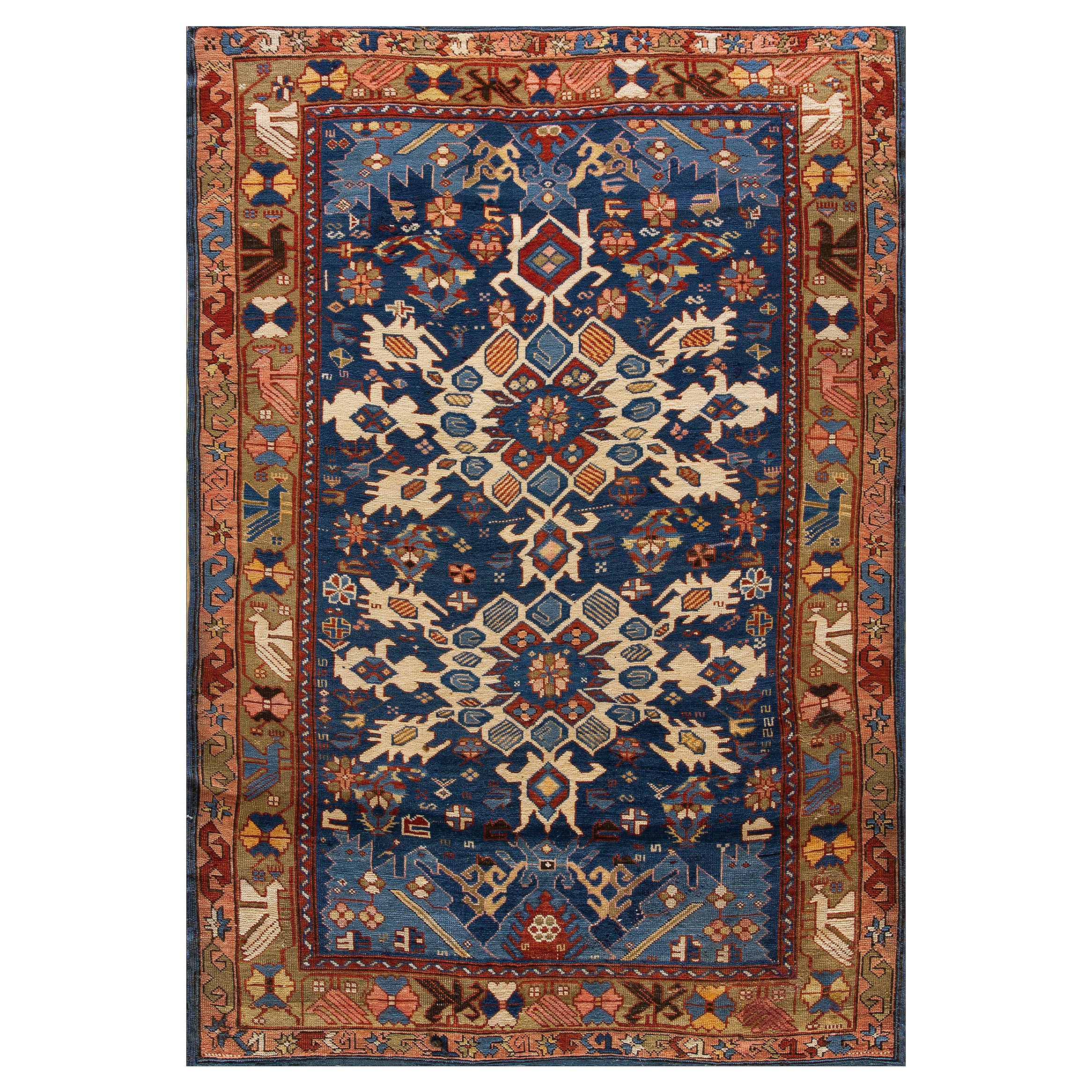 Late 19th Century Caucasian Bidjov Carpet ( 4'6'' x 5'8'' - 122 x 183 cm)