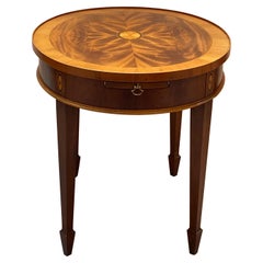 Flame Mahogany and Satinwood Inlaid Hepplewhite Style Table