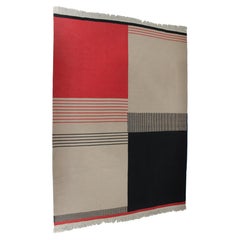 1950s Antonin Kybal Geometric Wool Rug, Czechoslovakia