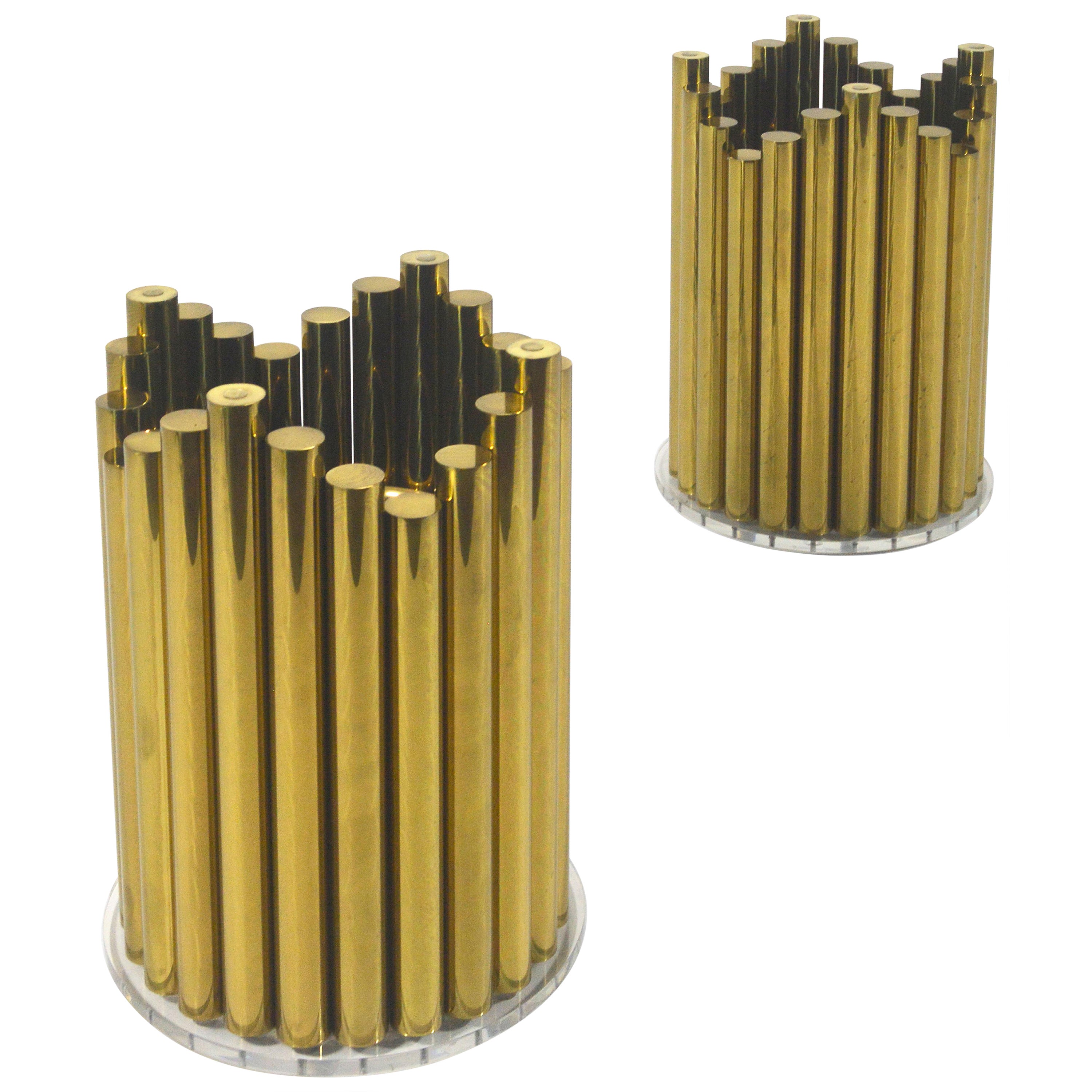 Whimsical Polished Brass RamsHead Dining Table Bases at 1stDibs