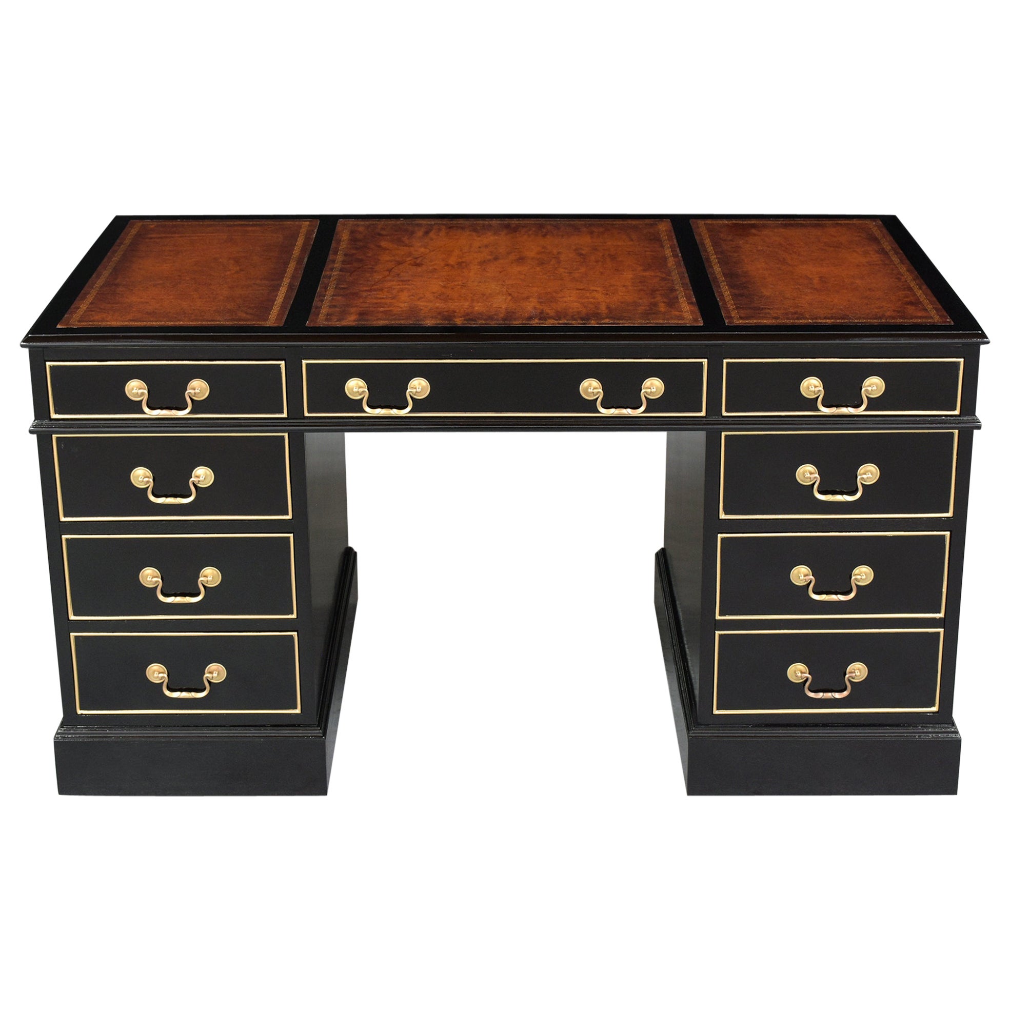 Vintage Kittinger Style Partners Desk at 1stDibs