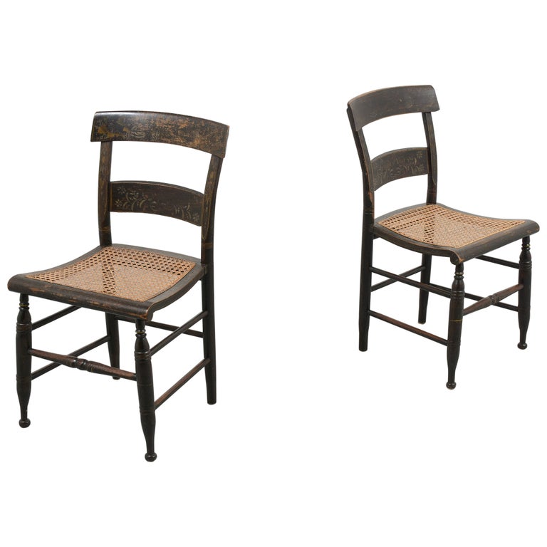 Two Antique Cane Chairs at 1stDibs