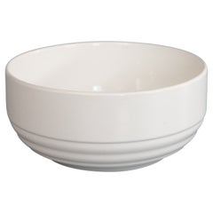 Art Deco White Ironstone Bowl from Boch Frères La Louvière, Belgium, circa 1920