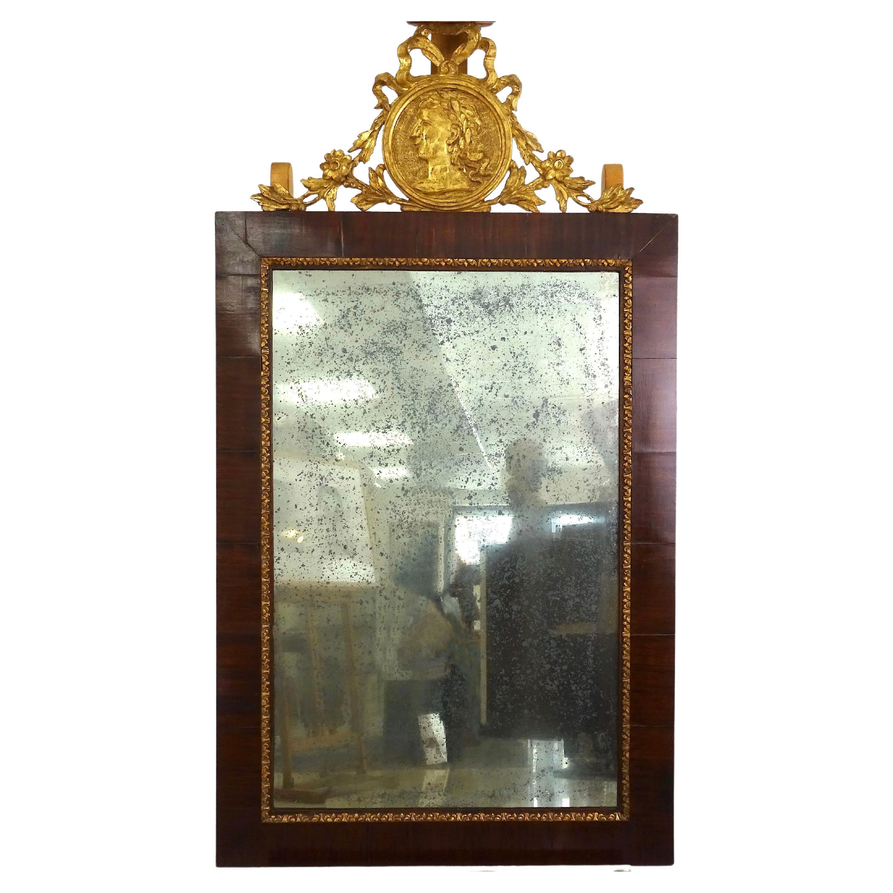 Cadre avec miroir et revêtement, France, 19ème siècle