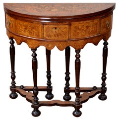 Antique William and Mary Marquetry Card Table
