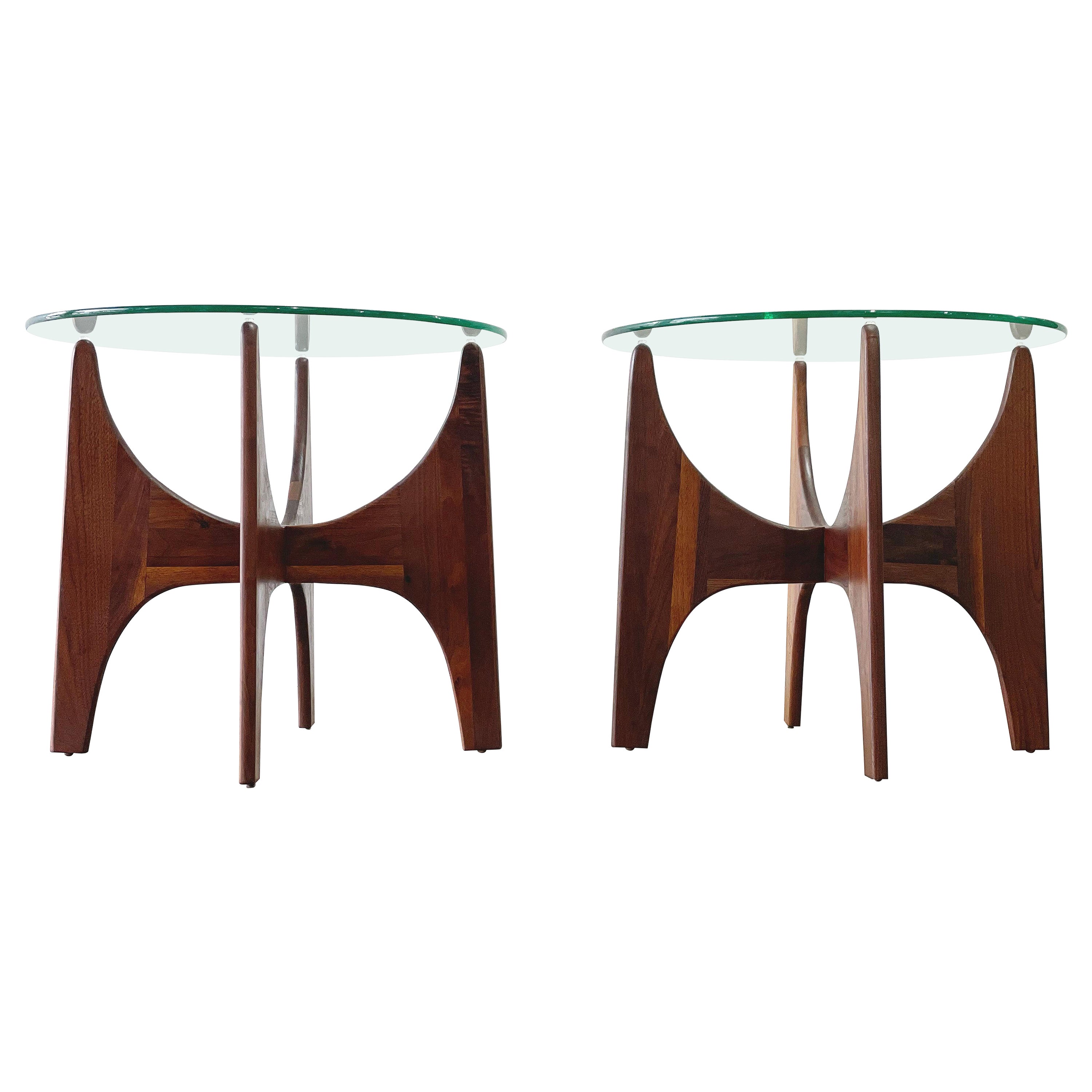Pair Adrian Pearsall Side Tables for Craft Associates, Walnut, Model 1924-T24